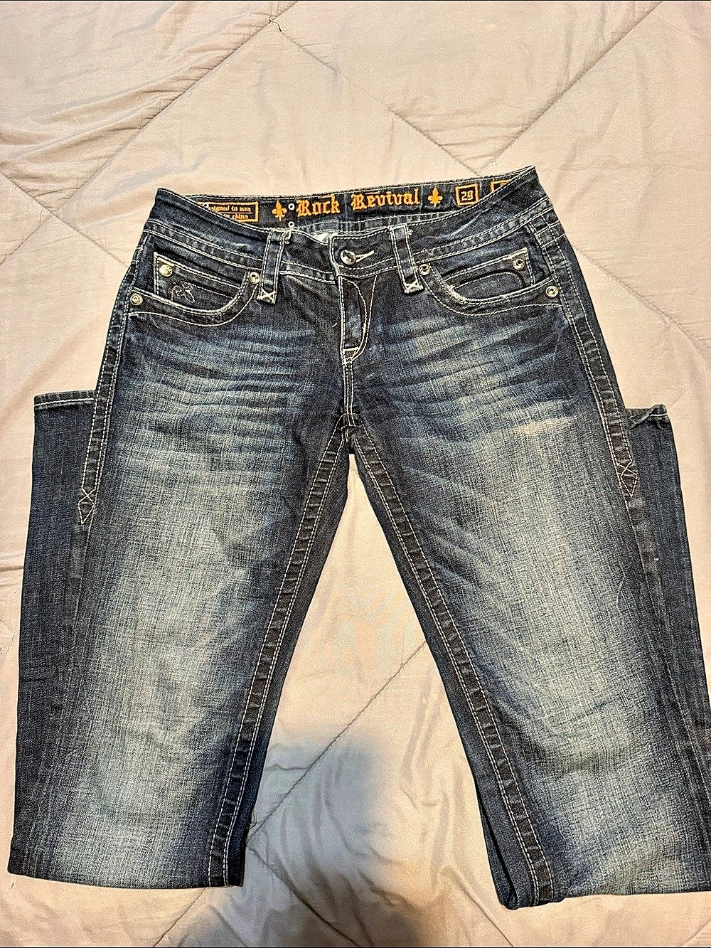 Rock Revival Evelyn Boot Bootcut Jeans Waist 29 Blue